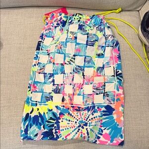 Lilly Pulitzer Colorful Drawstring Bag